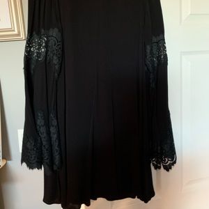 For love & lemons black laced boho dress